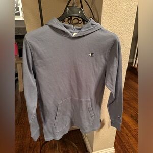 Champion Men's Wildflower Pale Blue Athletics Waffle Hoodie size medium